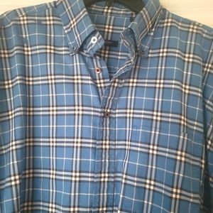 Men's Burberry Check Cotton Shirt XL